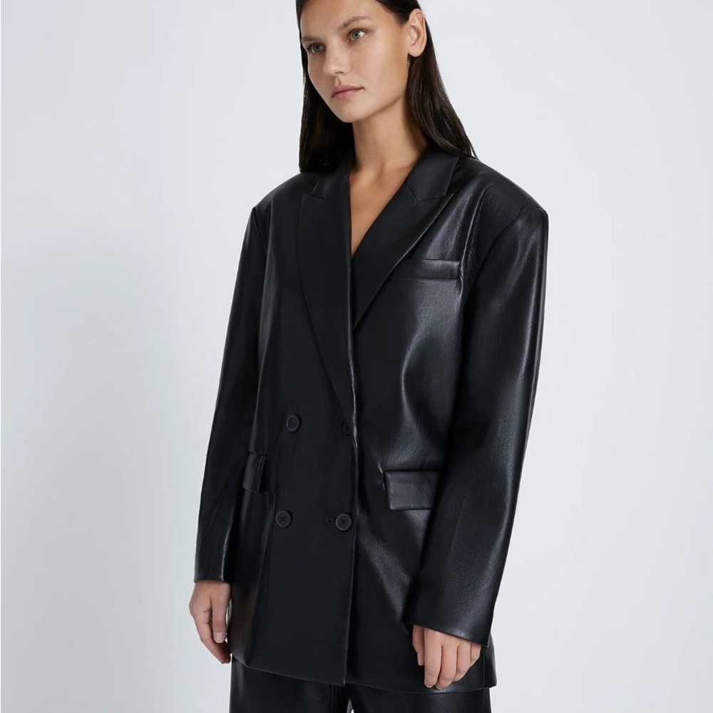 7 for all mankind faux leather jacket